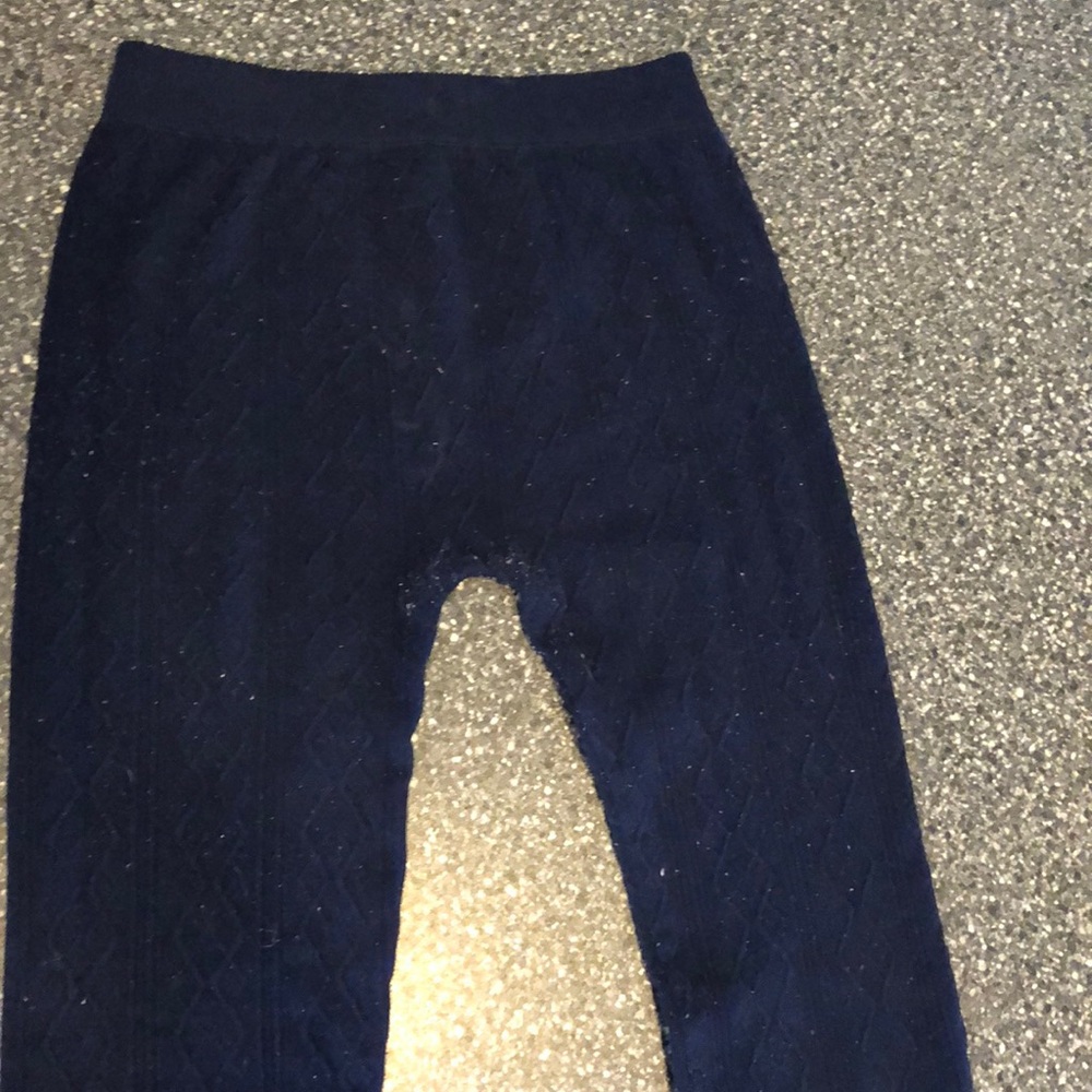 blue thick leggings